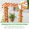 Wooden Raised Garden Bed With Trellis 60 Inch Planter Box Fir Wood Vertical Plant Stand For Flowers Vegetables Orange